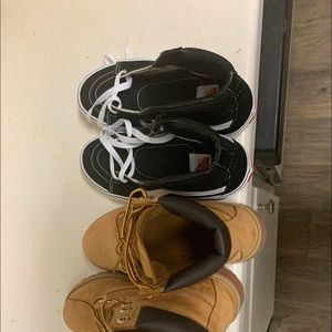 Girls vans size 5 and timbs size 4. No boxes.